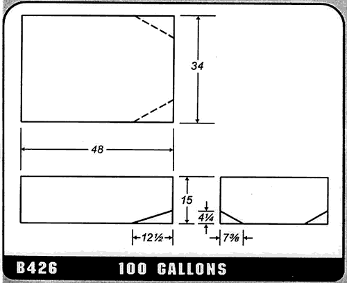 Buy 100 Gallon Plastic Marine Water Tank without Fittings by Ronco Plastics for only $1,069.99