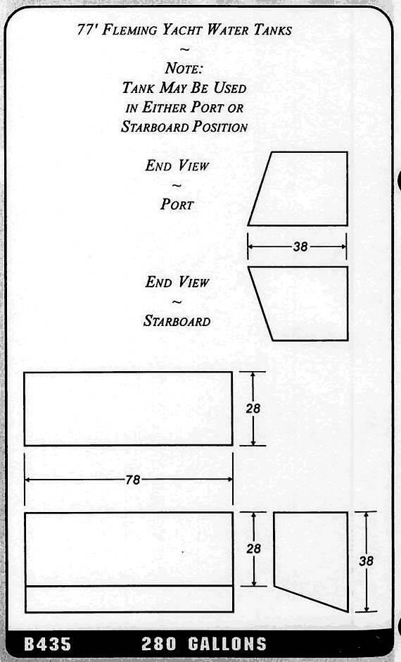 Buy 280 Gallon Plastic Marine Water Tank without Fittings by Ronco Plastics for only $1,659.99