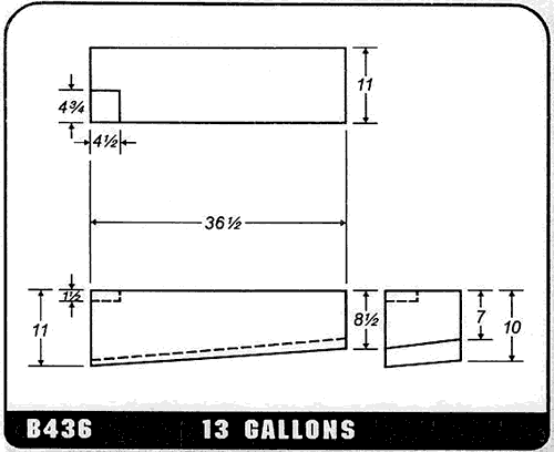 Buy 13 Gallon Plastic Marine Water Tank without Fittings by Ronco Plastics for only $293.00