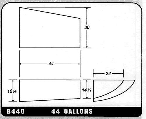 Buy 44 Gallon Plastic Marine Water Tank without Fittings by Ronco Plastics for only $586.00