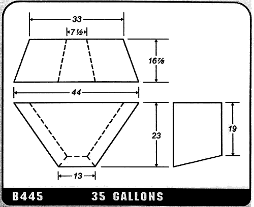 Buy 35 Gallon Plastic Marine Water Tank without Fittings by Ronco Plastics for only $476.00