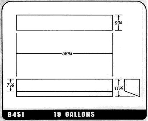 Buy 19 Gallon Plastic Marine Water Tank without Fittings by Ronco Plastics for only $293.00
