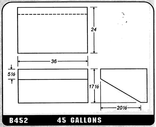 Buy 45 Gallon Plastic Marine Water Tank without Fittings by Ronco Plastics for only $531.00