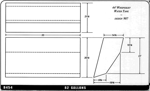 Buy 82 Gallon Plastic Marine Water Tank without Fittings by Ronco Plastics for only $959.99