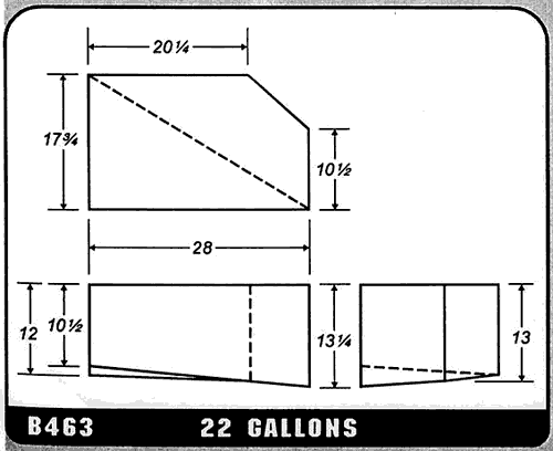 Buy 22 Gallon Plastic Marine Water Tank without Fittings by Ronco Plastics for only $385.00