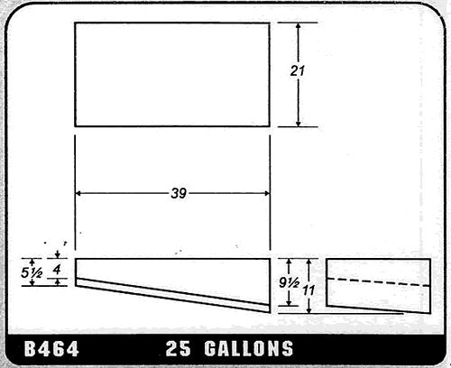 Buy 25 Gallon Plastic Marine Water Tank without Fittings by Ronco Plastics for only $330.00