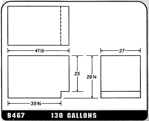 Buy 130 Gallon Plastic Marine Water Tank without Fittings by Ronco Plastics for only $842.00