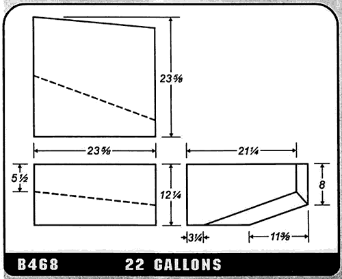 Buy 22 Gallon Plastic Marine Water Tank without Fittings by Ronco Plastics for only $385.00