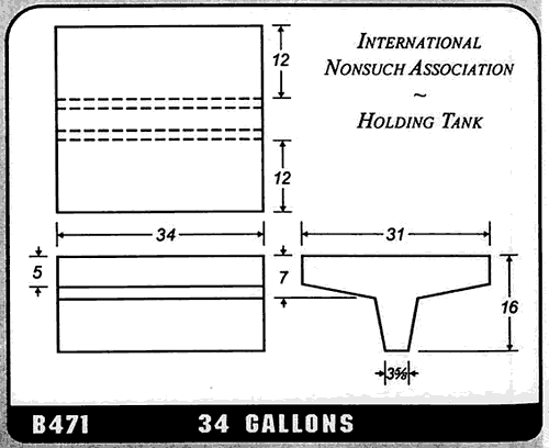 Buy 34 Gallon Plastic Marine Water Tank without Fittings by Ronco Plastics for only $494.00