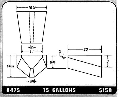 Buy 15 Gallon Plastic Marine Water or Waste Holding Tank by Ronco Plastics for only $275.00