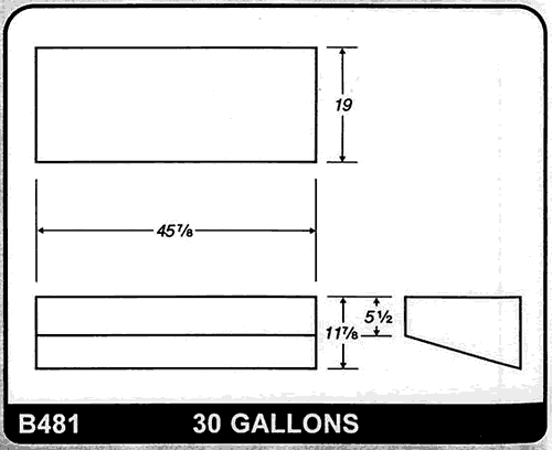 Buy 30 Gallon Plastic Marine Water Tank without Fittings by Ronco Plastics for only $311.00