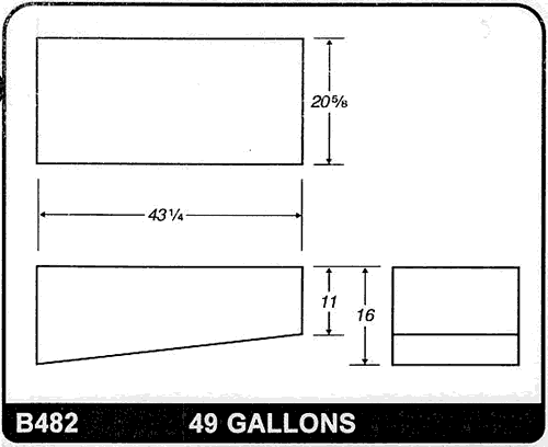 Buy 49 Gallon Plastic Marine Water Tank without Fittings by Ronco Plastics for only $458.00