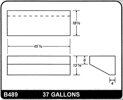 Buy 37 Gallon Plastic Marine Water Tank without Fittings by Ronco Plastics for only $385.00