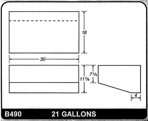 Buy 21 Gallon Plastic Marine Water Tank without Fittings by Ronco Plastics for only $348.00