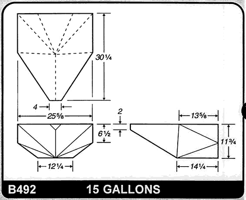 Buy 15 Gallon Plastic Marine Water Tank without Fittings by Ronco Plastics for only $220.00