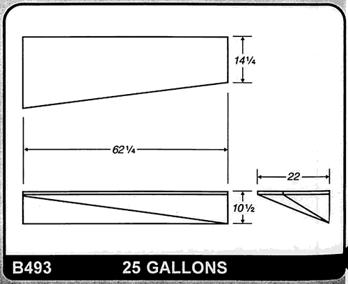 Buy 25 Gallon Plastic Marine Water Tank without Fittings by Ronco Plastics for only $293.00