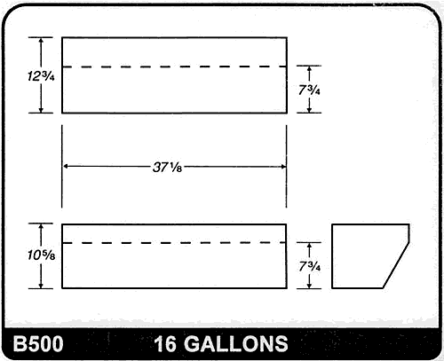 Buy 16 Gallon Plastic Marine Water Tank without Fittings by Ronco Plastics for only $238.00