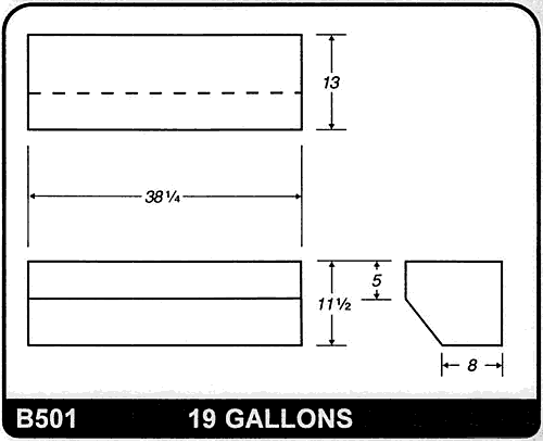 Buy 19 Gallon Plastic Marine Water Tank without Fittings by Ronco Plastics for only $256.00