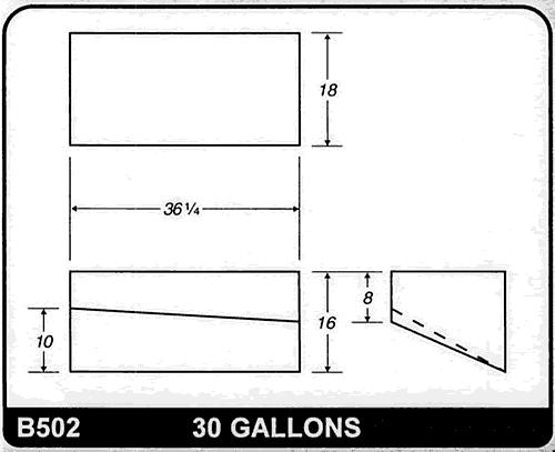 Buy 30 Gallon Plastic Marine Water Tank without Fittings by Ronco Plastics for only $311.00