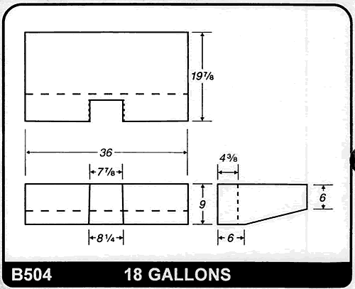 Buy 18 Gallon Plastic Marine Water Tank without Fittings by Ronco Plastics for only $256.00