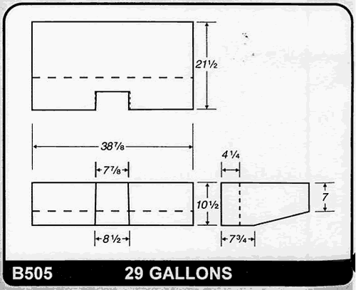 Buy 29 Gallon Plastic Marine Water Tank without Fittings by Ronco Plastics for only $330.00