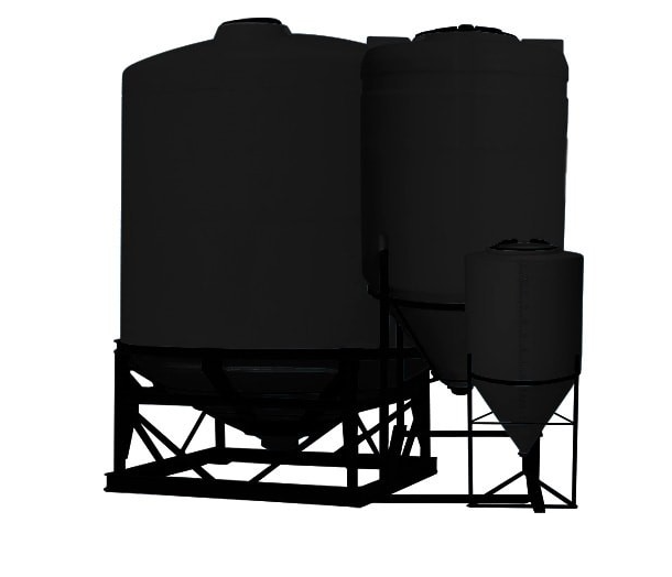 Buy 160 Gallon 45 Degree Cone Bottom Tank in Black by Norwesco of Black color for only $565.99