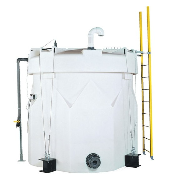 Buy 1100 Gallon HDPE Vertical Double Wall Liquid Chemical Storage Tank in White by Snyder Industries of White color for only $5,943.00