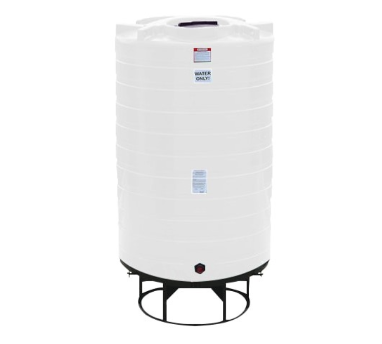 Buy 1100 Gallon 15 Degree Plastic Cone Bottom Tank with Stand in White by Enduraplas of White color for only $3,926.47