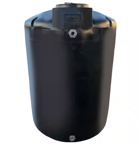 Buy 650 Gallon Plastic Vertical Water Storage Tank in Black by Chemtainer of Black color for only $879.99