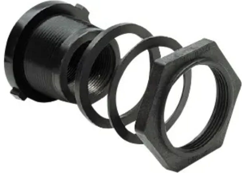 Buy 3 Inch Bolted Tank Flange 3-1/2 Inch All Thread Bolts by Enduraplas for only $222.30