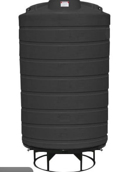 Buy 3000 Gallon 15 Degree Plastic Cone Bottom Tank in Black No Stand by Enduraplas of Black color for only $3,474.00
