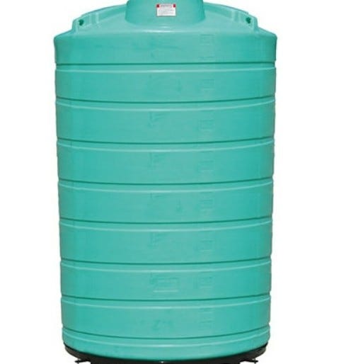 Buy 3000 Gallon 15 Degree Plastic Cone Bottom Tank in Faint Green No Stand by Enduraplas of Green color for only $3,474.00