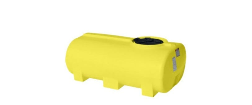 Buy 300 Gallon Plastic Horizontal Leg Tank in Yellow by Enduraplas of Yellow color for only $1,382.39