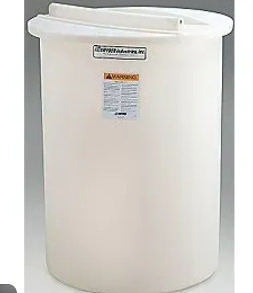 Buy 290 Gallon Open Top Containment Tank (VOT) Sulfuric Acid Storage by Snyder Industries of White color for only $1,097.00