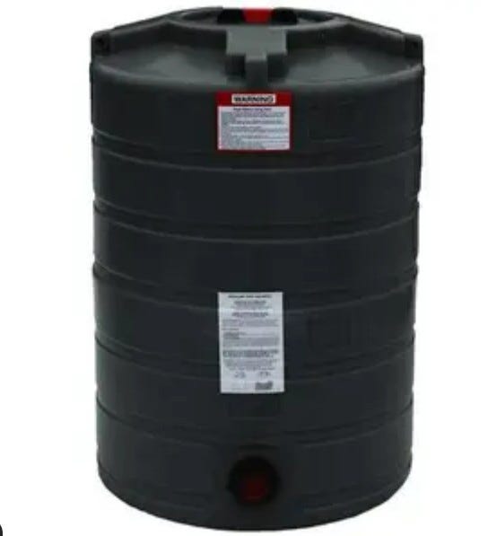 Buy DuraCast 100 Gallon HDPE Vertical Liquid Storage Tank in Black by DuraCast of Black color for only $419.00