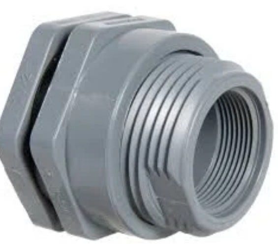 Buy 1.5" CPVC Bulkhead Fitting - Installed by Chemtainer for only $148.50