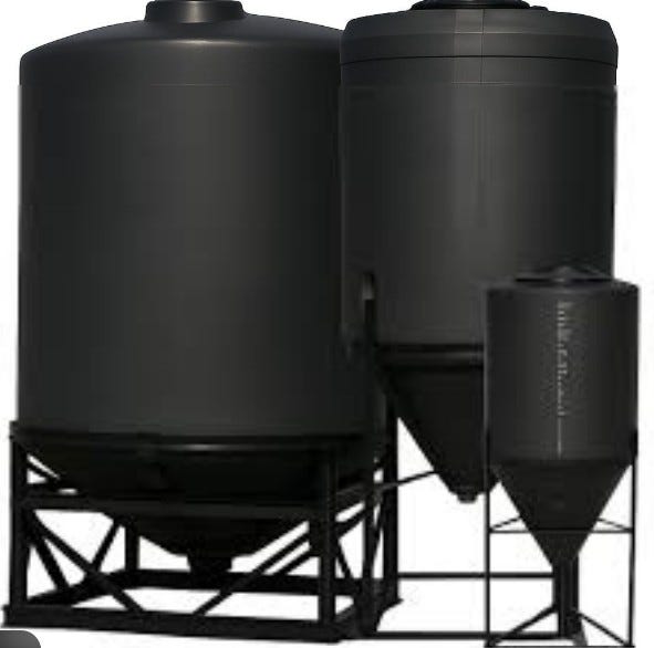 Buy 7500 Gallon Black Cone Bottom Tank by Norwesco of Black color for only $13,027.54