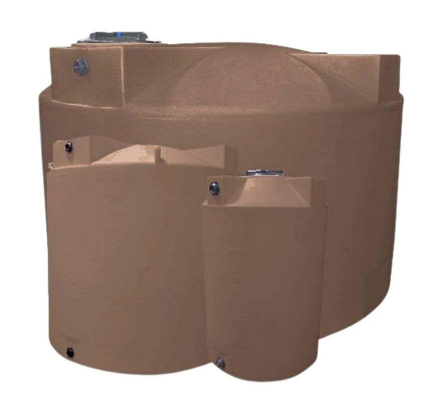 Buy 2500 Gallon Plastic Vertical Water Storage Tank in Mocha by Snyder Industries of Mocha color for only $2,128.99