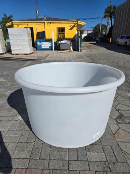 Buy 210 Gallon Plastic Open Top Batch Storage Tank in White by DuraCast of White color for only $399.99