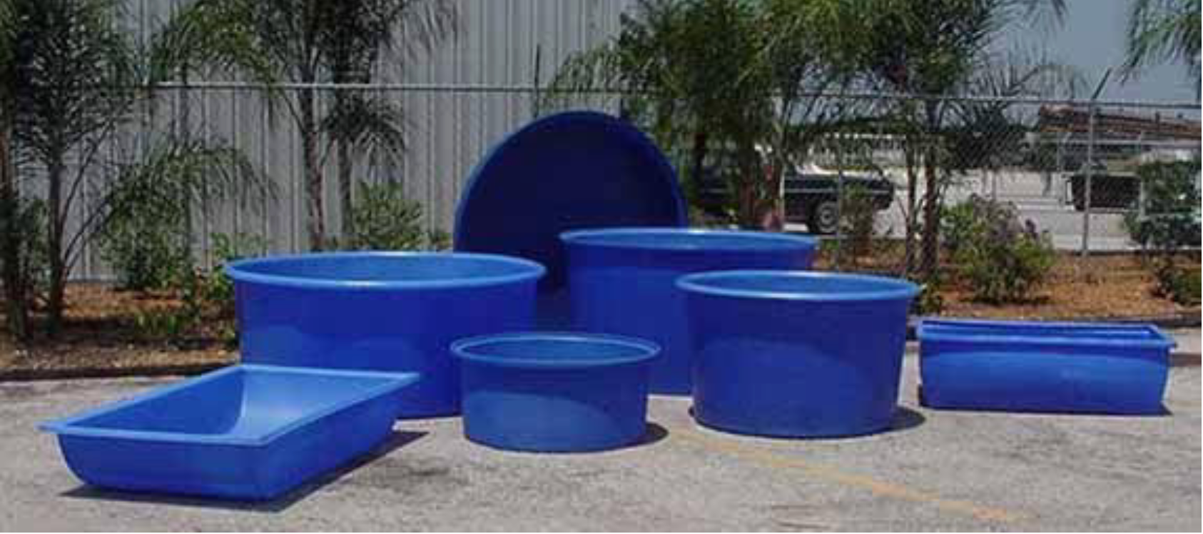 Buy 1000 Gallon Round Open Top Tank in Blue by DuraCast of Blue color for only $1,241.15