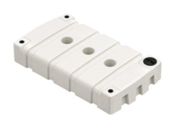 Buy 300 Gallon Low Profile Holding Tank with 3 inch Spin Weld FPT Installed in White by Norwesco of White color for only $666.00