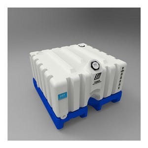 Buy 80 Gallon DEF Cubetainer Bolted onto Pallet Base by Fluidall of White color for only $630.77