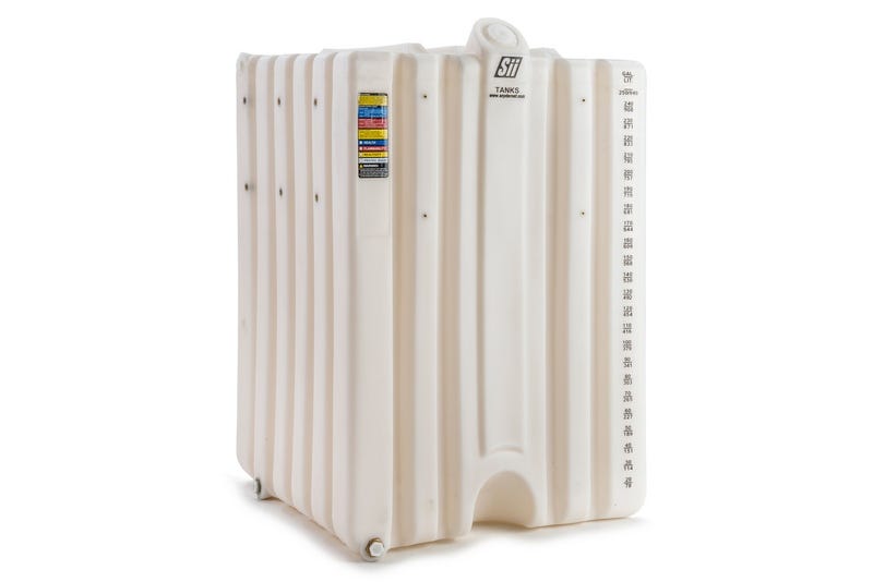 Buy 260 Gallon Cubetainer Tank with Brass Dipense Fitting by Snyder Industries of White color for only $923.00