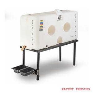 Buy 120 Gallon Slimtainer Gravity Feed System with Drip Tray and Stand by Snyder Industries of White color for only $988.00