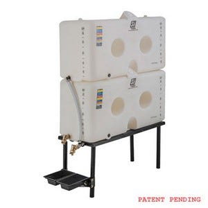 Buy 120/120 Gallon Slimtainer Gravity Feed System with Stand and Dip Tray by Snyder Industries of White color for only $1,699.00