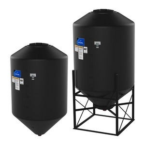 Buy 4100 Gallon 45 Degree Plastic Vertical Cone Bottom Tank by Snyder Industries of White color for only $11,342.00