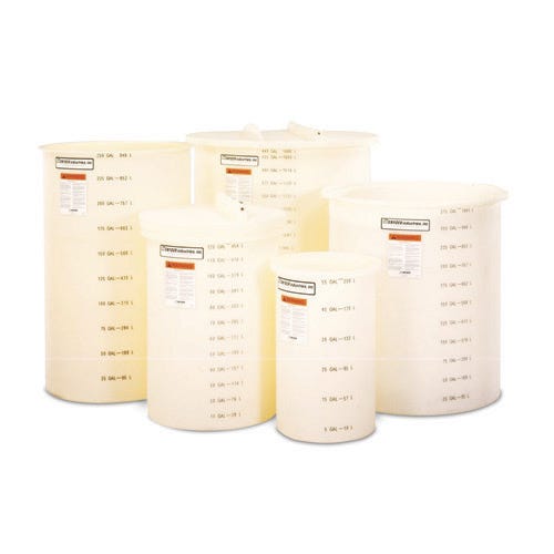 Buy 1550 Gallon HDPE Open Top Batch Storage Tank in White by Snyder Industries of White color for only $4,560.00