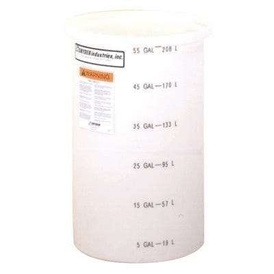 Buy 250 Gallon Plastic Open Top Batch Storage Tank in White by Snyder Industries of White color for only $1,684.00