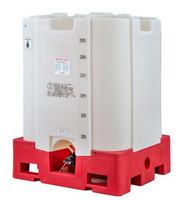 Buy 330 Gallon HDPE Stackable IBC Tote Tank in Red by Snyder Industries of White color for only $1,359.99