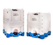 Buy 275 Gallon Plastic Stackable IBC Tote Tank Payloader System with EPDM Gaskets by Snyder Industries of White color for only $1,714.29